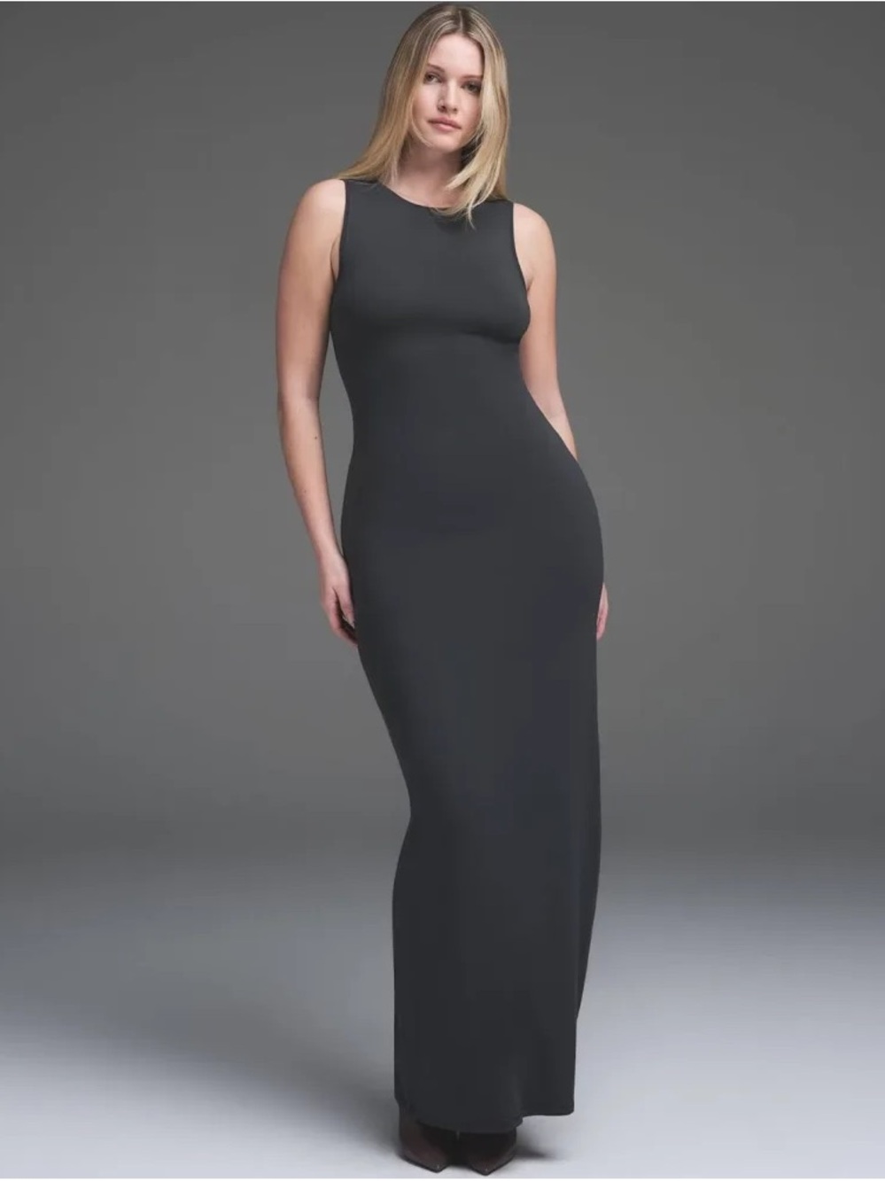 SKIMS Smooth Layers Long Boat Neck Dress